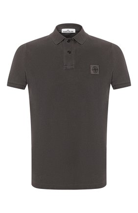 Мужское хлопковое поло STONE ISLAND темно-серого цвета по цене 12600 руб., арт. 721522S67 | Фото 1 Мужское хлопковое поло STONE ISLAND темно-серого цвета, арт. 721522S67 | Фото 1