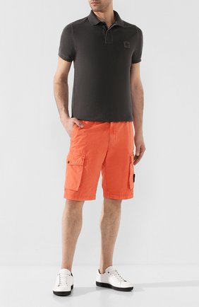 Мужское хлопковое поло STONE ISLAND темно-серого цвета по цене 12600 руб., арт. 721522S67 | Фото 2 Мужское хлопковое поло STONE ISLAND темно-серого цвета, арт. 721522S67 | Фото 2