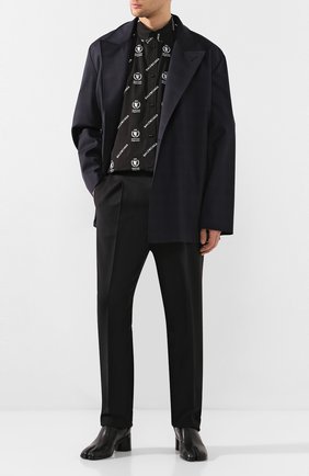 Мужской шерстяной пиджак BALENCIAGA темно-синего цвета по цене 156500 руб., арт. 601167/TGT01 | Фото 2 Мужской шерстяной пиджак BALENCIAGA темно-синего цвета, арт. 601167/TGT01 | Фото 2