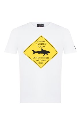 Мужская хлопковая футболка PAUL&SHARK белого цвета по цене 10950 руб., арт. E20P1119 | Фото 1 Мужская хлопковая футболка PAUL&SHARK белого цвета, арт. E20P1119 | Фото 1