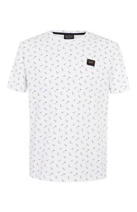 Мужская хлопковая футболка PAUL&SHARK белого цвета по цене 13650 руб., арт. E20P1081 | Фото 1 Мужская хлопковая футболка PAUL&SHARK белого цвета, арт. E20P1081 | Фото 1