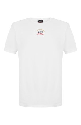 Мужская хлопковая футболка PAUL&SHARK белого цвета по цене 9950 руб., арт. E20P1034 | Фото 1 Мужская хлопковая футболка PAUL&SHARK белого цвета, арт. E20P1034 | Фото 1
