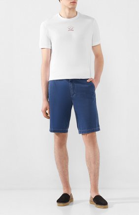 Мужская хлопковая футболка PAUL&SHARK белого цвета по цене 9950 руб., арт. E20P1034 | Фото 2 Мужская хлопковая футболка PAUL&SHARK белого цвета, арт. E20P1034 | Фото 2