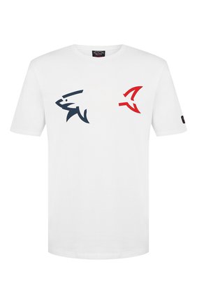 Мужская хлопковая футболка PAUL&SHARK белого цвета по цене 12950 руб., арт. E20P1006 | Фото 1 Мужская хлопковая футболка PAUL&SHARK белого цвета, арт. E20P1006 | Фото 1