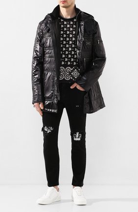 Мужская утепленная куртка DOLCE & GABBANA черного цвета по цене 196000 руб., арт. G9RE3T/HUMGG | Фото 2 Мужская утепленная куртка DOLCE & GABBANA черного цвета, арт. G9RE3T/HUMGG | Фото 2