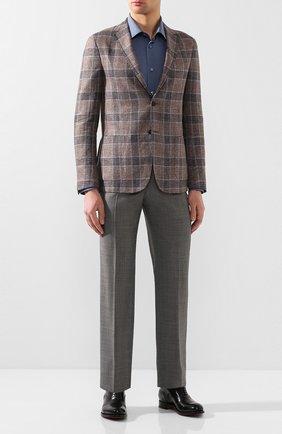 Мужской шерстяные брюки TOM FORD темно-серого цвета по цене 62000 руб., арт. 711R50/610043 | Фото 2 Мужской шерстяные брюки TOM FORD темно-серого цвета, арт. 711R50/610043 | Фото 2