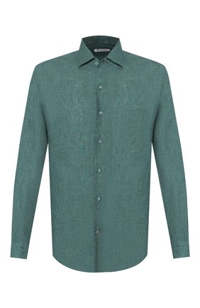Мужская льняная рубашка LORO PIANA зеленого цвета по цене 47750 руб., арт. FAF2545 | Фото 1 Мужская льняная рубашка LORO PIANA зеленого цвета, арт. FAF2545 | Фото 1