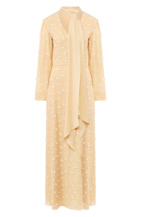Женское шелковое платье CHLOÉ бежевого цвета по цене 349500 руб., арт. CHC20SR051484 | Фото 1 Женское шелковое платье CHLOÉ бежевого цвета, арт. CHC20SR051484 | Фото 1