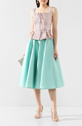 Женская шелковая юбка DOLCE & GABBANA бирюзового цвета по цене 87550 руб., арт. F4BL8T/FU1L5 | Фото 2 Женская шелковая юбка DOLCE & GABBANA бирюзового цвета, арт. F4BL8T/FU1L5 | Фото 2