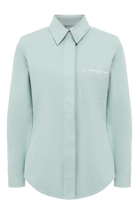 Женская хлопковая рубашка STELLA MCCARTNEY светло-зеленого цвета по цене 49300 руб., арт. 597923/SLA53 | Фото 1 Женская хлопковая рубашка STELLA MCCARTNEY светло-зеленого цвета, арт. 597923/SLA53 | Фото 1