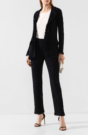 Женские брюки GIORGIO ARMANI темно-синего цвета по цене 128500 руб., арт. 3HAP53/AJXNZ | Фото 2 Женские брюки GIORGIO ARMANI темно-синего цвета, арт. 3HAP53/AJXNZ | Фото 2