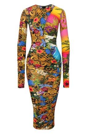 Женское платье из вискозы VERSACE JEANS COUTURE разноцветного цвета по цене 39950 руб., арт. D2HVA450-VDP904/S0644 | Фото 1 Женское платье из вискозы VERSACE JEANS COUTURE разноцветного цвета, арт. D2HVA450-VDP904/S0644 | Фото 1