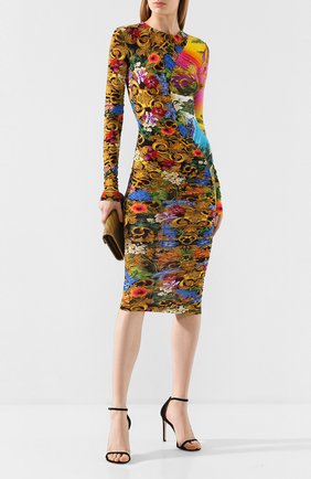 Женское платье из вискозы VERSACE JEANS COUTURE разноцветного цвета по цене 39950 руб., арт. D2HVA450-VDP904/S0644 | Фото 2 Женское платье из вискозы VERSACE JEANS COUTURE разноцветного цвета, арт. D2HVA450-VDP904/S0644 | Фото 2