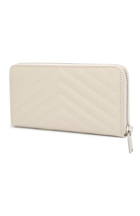 Женские кожаный кошелек monogram SAINT LAURENT белого цвета по цене 43800 руб., арт. 358094/B0W02 | Фото 2 Женские кожаный кошелек monogram SAINT LAURENT белого цвета, арт. 358094/B0W02 | Фото 2