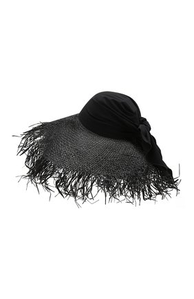 Женская шляпа GIORGIO ARMANI черного цвета, арт. 797312/0P509 | Фото 2 (Материал: Растительное волокно; Региональные ограничения белый список (Axapta Mercury): RU)