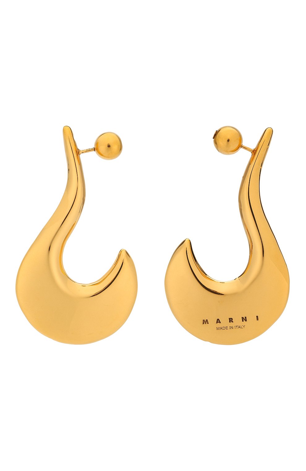 Женские серьги MARNI золотого цвета, арт. 0RMV0138A0/M2000 | Фото 1