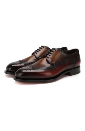 Мужской кожаные дерби SANTONI коричневого цвета по цене 49875 руб., арт. MCC017026MC3HNGCT30 | Фото 1 Мужской кожаные дерби SANTONI коричневого цвета, арт. MCC017026MC3HNGCT30 | Фото 1