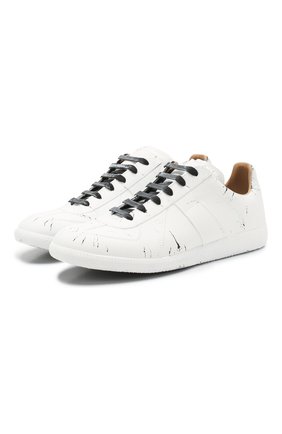Мужские кожаные кеды MAISON MARGIELA белого цвета по цене 43900 руб., арт. S57WS0236/P2647 | Фото 1 Мужские кожаные кеды MAISON MARGIELA белого цвета, арт. S57WS0236/P2647 | Фото 1
