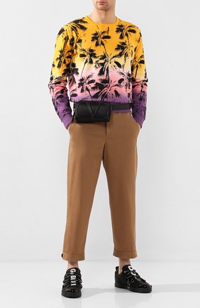 Мужские кожаные кеды portofino DOLCE & GABBANA черно-белого цвета по цене 55550 руб., арт. CS1783/AJ986 | Фото 2 Мужские кожаные кеды portofino DOLCE & GABBANA черно-белого цвета, арт. CS1783/AJ986 | Фото 2