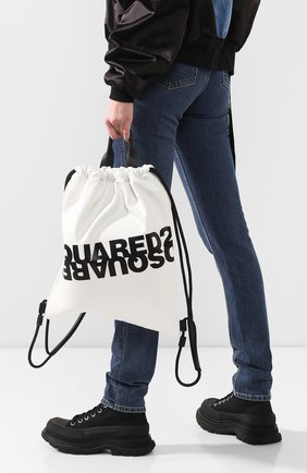 Женский рюкзак DSQUARED2 белого цвета по цене 32650 руб., арт. BPW0010 01501675 | Фото 2 Женский рюкзак DSQUARED2 белого цвета, арт. BPW0010 01501675 | Фото 2