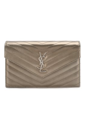 Женская сумка monogram classic SAINT LAURENT серебряного цвета по цене 79800 руб., арт. 393953/03X22 | Фото 1 Женская сумка monogram classic SAINT LAURENT серебряного цвета, арт. 393953/03X22 | Фото 1