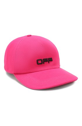 Женская хлопковая бейсболка OFF-WHITE фуксия цвета по цене 15750 руб., арт. 0WLB008R206240872810 | Фото 1 Женская хлопковая бейсболка OFF-WHITE фуксия цвета, арт. 0WLB008R206240872810 | Фото 1