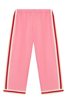 Детские хлопковые брюки GUCCI розового цвета по цене 19950 руб., арт. 542994/ZB365 | Фото 1 Детские хлопковые брюки GUCCI розового цвета, арт. 542994/ZB365 | Фото 1 (Кросс-КТ НВ: Брюки; Ростовка одежда: 3 года | 98 см)