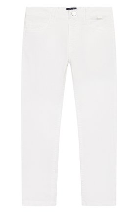 Детские хлопковые брюки IL GUFO белого цвета по цене 9500 руб., арт. P20PL093C6002/5A-8A | Фото 1 Детские хлопковые брюки IL GUFO белого цвета, арт. P20PL093C6002/5A-8A | Фото 1 (Материал внешний: Хлопок; Мальчики Кросс-КТ: Брюки-одежда; Ростовка одежда: 5 лет | 110 см)