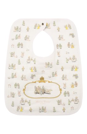 Детский хлопковый нагрудник ATELIER CHOUX белого цвета по цене 2745 руб., арт. LARGE BIB-VERSAILLES-G0LD SNAPS | Фото 1 Детский хлопковый нагрудник ATELIER CHOUX белого цвета, арт. LARGE BIB-VERSAILLES-G0LD SNAPS | Фото 1