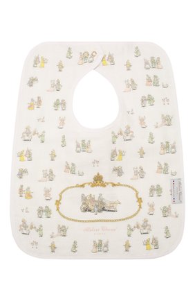 Детский хлопковый нагрудник ATELIER CHOUX белого цвета по цене 2745 руб., арт. LARGE BIB-VERSAILLES-G0LD SNAPS | Фото 2 Детский хлопковый нагрудник ATELIER CHOUX белого цвета, арт. LARGE BIB-VERSAILLES-G0LD SNAPS | Фото 2