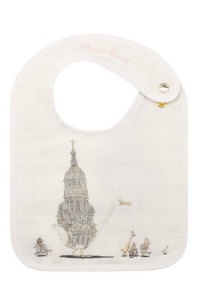 Детский хлопковый нагрудник ATELIER CHOUX белого цвета по цене 2290 руб., арт. SMALL BIB-ATELIER CH0UX-G0LD SNAPS | Фото 1 Детский хлопковый нагрудник ATELIER CHOUX белого цвета, арт. SMALL BIB-ATELIER CH0UX-G0LD SNAPS | Фото 1