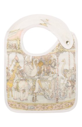 Детский хлопковый нагрудник ATELIER CHOUX белого цвета по цене 2290 руб., арт. SMALL BIB-CAR0USSEL-G0LD SNAPS | Фото 1 Детский хлопковый нагрудник ATELIER CHOUX белого цвета, арт. SMALL BIB-CAR0USSEL-G0LD SNAPS | Фото 1
