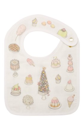 Детский хлопковый нагрудник ATELIER CHOUX белого цвета по цене 2290 руб., арт. SMALL BIB-SWEETIE PIE-G0LD SNAPS | Фото 1 Детский хлопковый нагрудник ATELIER CHOUX белого цвета, арт. SMALL BIB-SWEETIE PIE-G0LD SNAPS | Фото 1