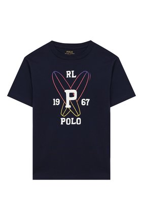 Детская хлопковая футболка POLO RALPH LAUREN синего цвета по цене 2500 руб., арт. 322786269 | Фото 1 Детская хлопковая футболка POLO RALPH LAUREN синего цвета, арт. 322786269 | Фото 1