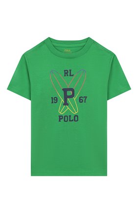 Детская хлопковая футболка POLO RALPH LAUREN зеленого цвета по цене 2500 руб., арт. 322786269 | Фото 1 Детская хлопковая футболка POLO RALPH LAUREN зеленого цвета, арт. 322786269 | Фото 1