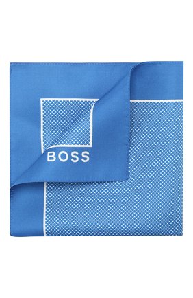 Мужской шелковый платок BOSS синего цвета по цене 2800 руб., арт. 50429140 | Фото 1 Мужской шелковый платок BOSS синего цвета, арт. 50429140 | Фото 1