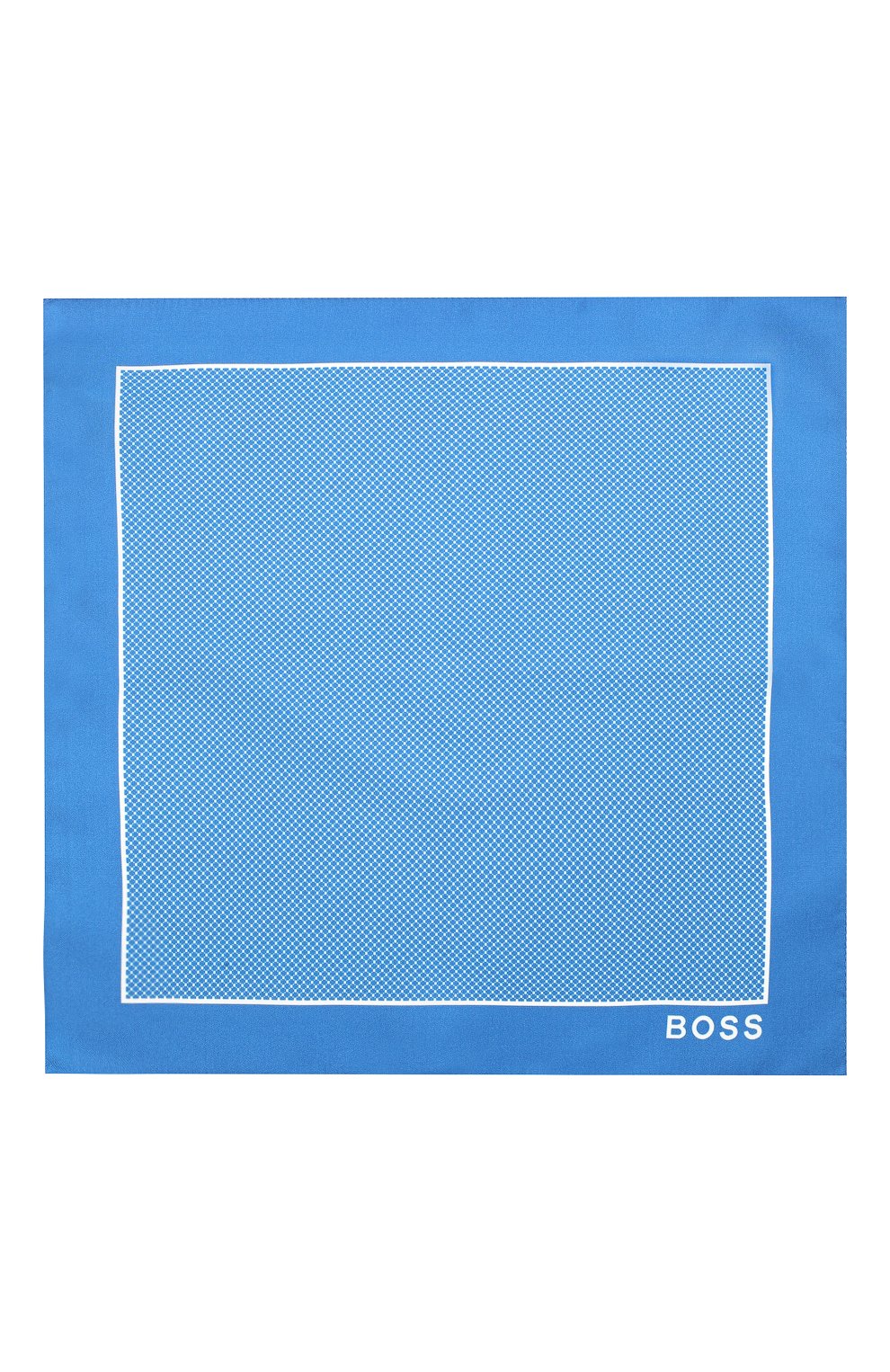 Мужской шелковый платок BOSS синего цвета по цене 2800 руб., арт. 50429140 | Фото 3 Мужской шелковый платок BOSS синего цвета, арт. 50429140 | Фото 3