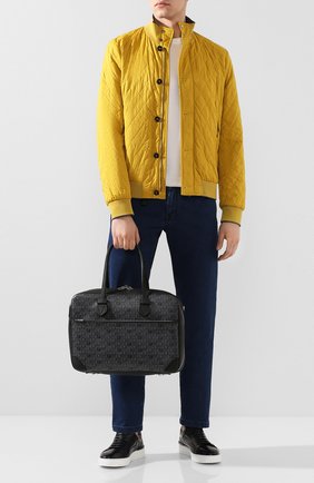 Мужской кожаный портфель MOREAU темно-серого цвета по цене 246000 руб., арт. SSV040ITVTTTSTB | Фото 2 Мужской кожаный портфель MOREAU темно-серого цвета, арт. SSV040ITVTTTSTB | Фото 2