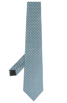 Мужской шелковый галстук LANVIN бирюзового цвета, арт. 2803/TIE | Фото 2 (Стили: Классический; Принт: С принтом; Материал: Шелк, Текстиль)