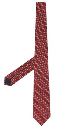 Мужской шелковый галстук LANVIN красного цвета по цене 9440 руб., арт. 2571/TIE | Фото 2 Мужской шелковый галстук LANVIN красного цвета, арт. 2571/TIE | Фото 2