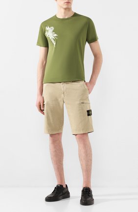Мужская хлопковая футболка STONE ISLAND SHADOW PROJECT хаки цвета по цене 13350 руб., арт. 721920110 | Фото 2 Мужская хлопковая футболка STONE ISLAND SHADOW PROJECT хаки цвета, арт. 721920110 | Фото 2