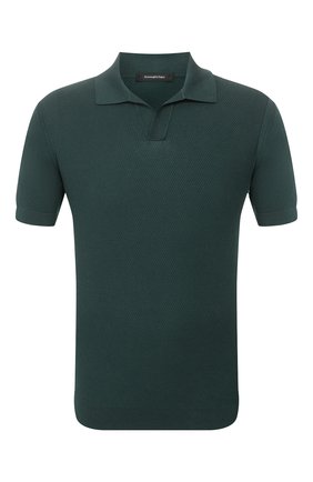 Мужское хлопковое поло ERMENEGILDO ZEGNA зеленого цвета по цене 52400 руб., арт. UUC96/C32 | Фото 1 Мужское хлопковое поло ERMENEGILDO ZEGNA зеленого цвета, арт. UUC96/C32 | Фото 1