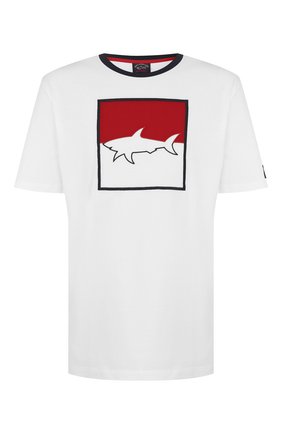 Мужская хлопковая футболка PAUL&SHARK белого цвета по цене 16600 руб., арт. E20P1024 | Фото 1 Мужская хлопковая футболка PAUL&SHARK белого цвета, арт. E20P1024 | Фото 1