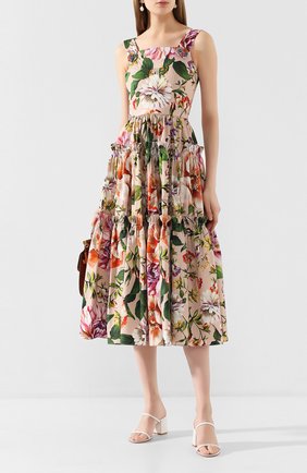 Женское хлопковое платье DOLCE & GABBANA розового цвета по цене 154000 руб., арт. F6H5RT/HS5F8 | Фото 2 Женское хлопковое платье DOLCE & GABBANA розового цвета, арт. F6H5RT/HS5F8 | Фото 2
