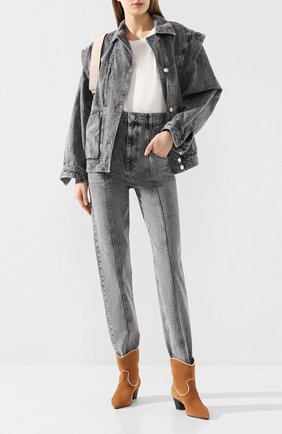 Женские джинсы ISABEL MARANT ETOILE серого цвета по цене 27150 руб., арт. PA1517-20P017E/HEN0YA | Фото 2 Женские джинсы ISABEL MARANT ETOILE серого цвета, арт. PA1517-20P017E/HEN0YA | Фото 2