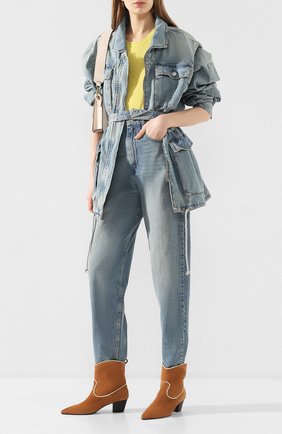Женские джинсы ISABEL MARANT ETOILE голубого цвета по цене 19950 руб., арт. PA1360-20P016E/C0RSYJ | Фото 2 Женские джинсы ISABEL MARANT ETOILE голубого цвета, арт. PA1360-20P016E/C0RSYJ | Фото 2
