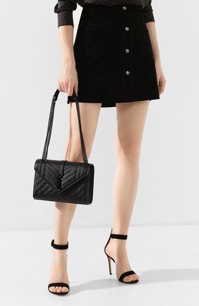 Женская сумка envelope medium SAINT LAURENT черного цвета по цене 140000 руб., арт. 600185/B0W98 | Фото 2 Женская сумка envelope medium SAINT LAURENT черного цвета, арт. 600185/B0W98 | Фото 2