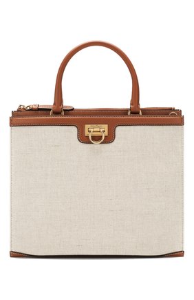 Женская сумка trifolio SALVATORE FERRAGAMO кремвого цвета по цене 145500 руб., арт. Z-0725098 | Фото 1 Женская сумка trifolio SALVATORE FERRAGAMO кремвого цвета, арт. Z-0725098 | Фото 1