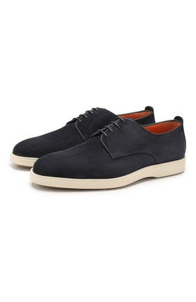 Мужской замшевые дерби SANTONI темно-синего цвета по цене 39600 руб., арт. MGDT17100PCUEWICU60 | Фото 1 Мужской замшевые дерби SANTONI темно-синего цвета, арт. MGDT17100PCUEWICU60 | Фото 1