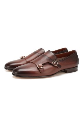 Мужские кожаные монки SANTONI коричневого цвета по цене 46700 руб., арт. MCNC13907LA3SDPSM52 | Фото 1 Мужские кожаные монки SANTONI коричневого цвета, арт. MCNC13907LA3SDPSM52 | Фото 1